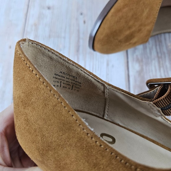 Mix No. 6 faux suede Maryjane heels, brown, size 9.5 - Picture 7 of 8